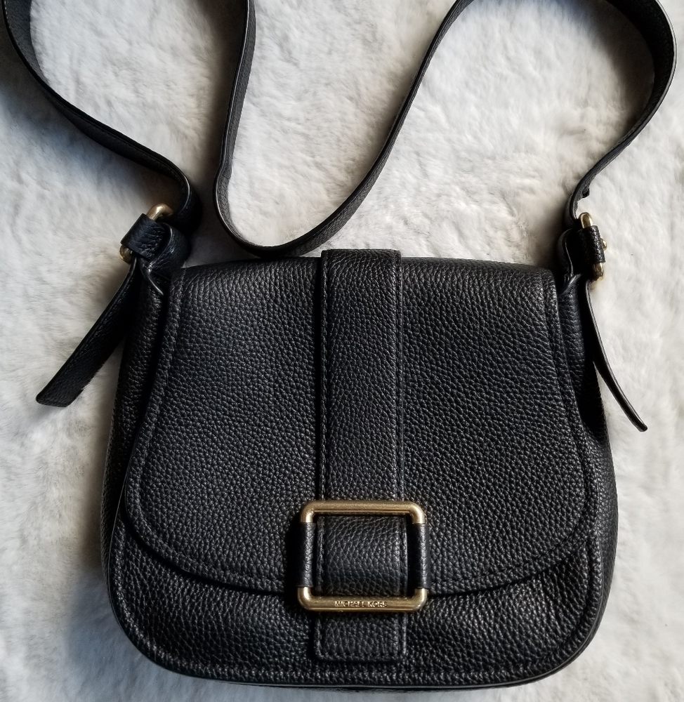 Michael Kors leather saddle bag